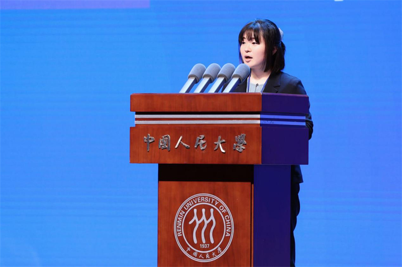 日方青年代表吉田彩乃發(fā)言（主辦方供圖）