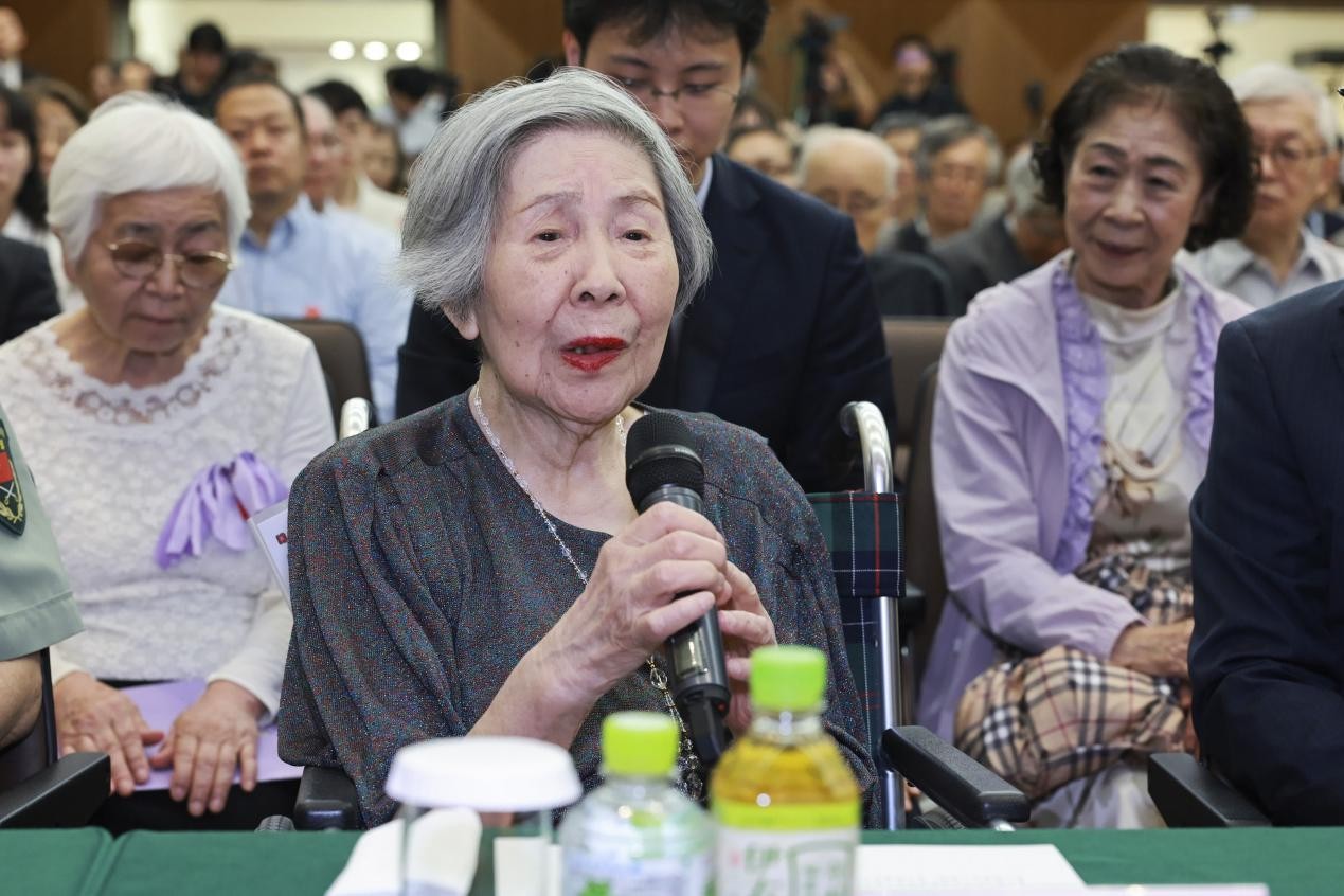 日本籍解放軍老戰(zhàn)士元木光子。中國駐日本大使館供圖