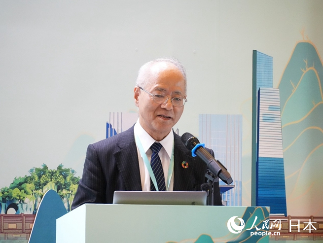 日中協(xié)會理事長瀨野清水致辭。人民網(wǎng) 許可攝